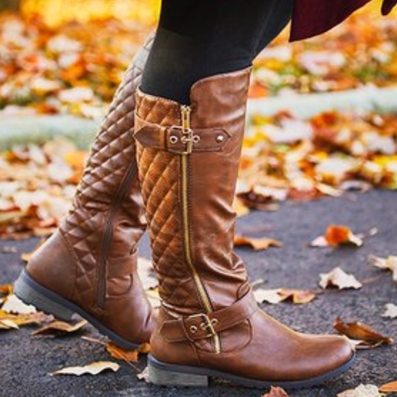 Margo Brown Tufted Knee High Buckle Riding Boot - Picture 7 of 7